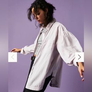 Free People Lavender Long Sleeve Top